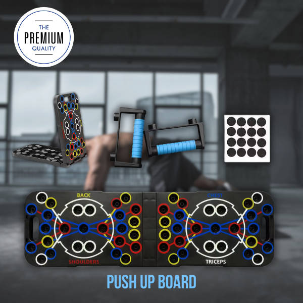 Foldable Push Up Board, 34-In-1 Multifunction Home Workout Equipment for Upper Body Strength Training
