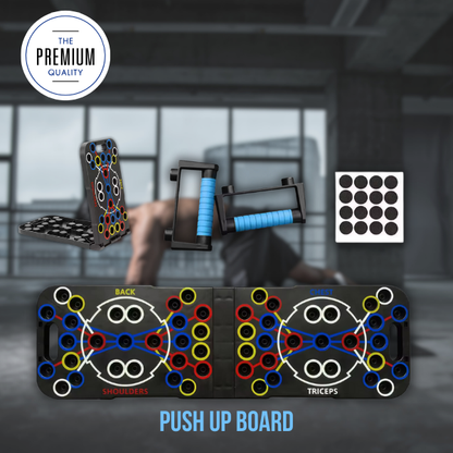 Foldable Push Up Board, 34-In-1 Multifunction Home Workout Equipment for Upper Body Strength Training