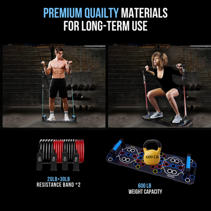 Foldable Push Up Board, 34-In-1 Multifunction Home Workout Equipment for Upper Body Strength Training