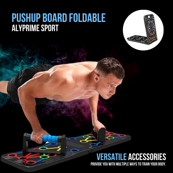 Foldable Push Up Board, 34-In-1 Multifunction Home Workout Equipment for Upper Body Strength Training